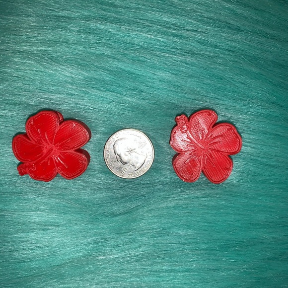 Hibiscus Flower Straw Topper - Picture 2 of 3